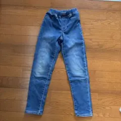 GU 裏起毛デニムブルー スキニーパンツ 100cm~