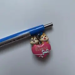 レア　チップとデール　チャーム付き　ボールペン　ディズニー　平成　レトロ