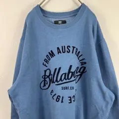 USA古着 billabong ビラボン フロッキー スウェット 青