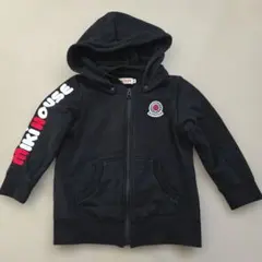 Miki House ブラック フード付きパーカー