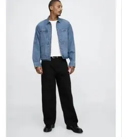 GAP スーパーバギーデニム ブラック