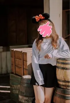 黒　プリーツミニスカート