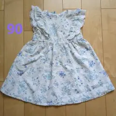 アプレレクール　ワンピース　花柄　青　apres les coursのサムネイル