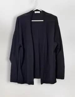 GLOBAL WORK カーディガン 黒 M 薄手 羽織り シンプル