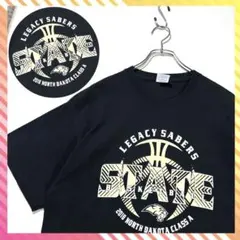 PORT&COMPANY バスケ チームプリント 半袖 Tシャツ L 黒 メンズ