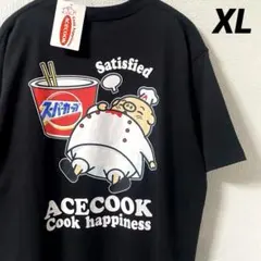 ACECOOK エースコック　こぶた　Tシャツ　トップス　スーパーカップ　LL