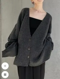 スリーブリンキングVネックカーディガン