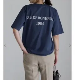 【新品】ボンジュールサガン バックロゴピグメントT ネイビー