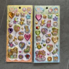 ぷくキラステッカー なっとうちゃん ハムちゃんず バルーン 平成 クラックス