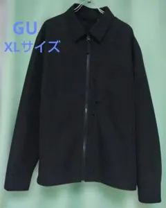 ​【GU】ジーユー ジップアップブルゾン ジャケット 黒 XL