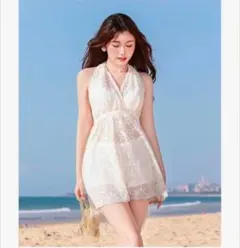 ❣️ 水着セット ❣️ ホルターネック 3点セット セパレート 花柄 レース