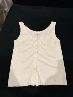 Brandy Melville コットン タンクトップ ホワイトのサムネイル