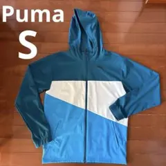 【良品】Puma フード　ジップ　パーカー RAINCELL 春夏　プーマ　S