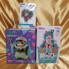 初音ミク　フィギュア　まとめ売り　ザクぐるみ　ぬーどるストッパー　3点セット