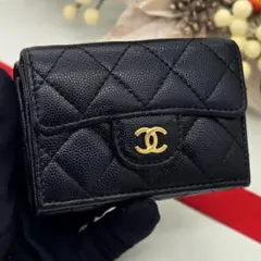 未使用✴︎CHANEL マトラッセ 三つ折り財布 ブラック　ノベルティ 2026年最新】CHANEL 付属品：付属品なし レディース 三つ折り財布の
