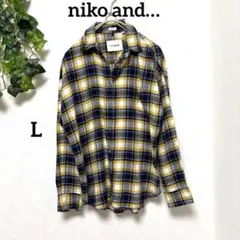 訳あり niko and… ◇チェック長袖シャツ BIG SHIRT 3 ◇Lのサムネイル