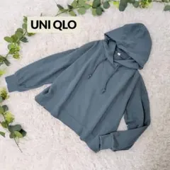 美品❗️ 【ユニクロ 】スウェットパーカー クロップド プルオーバー 長袖L