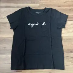 agnis b. 黒 Tシャツ T2