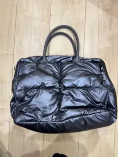 ナイロン キルティング トートバッグ 黒