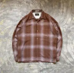 CAMPUS 】 60s〜 オンブレ レーヨンシャツ シャドーチェック 青 - メルカリ