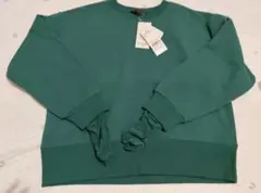 レイヤードスリーブ　スウェット　プルオーバー　トレーナー　グリーン　緑