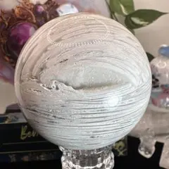 ホワイト メキシカン クレイジー レース アゲート スフィア ♡No.2474