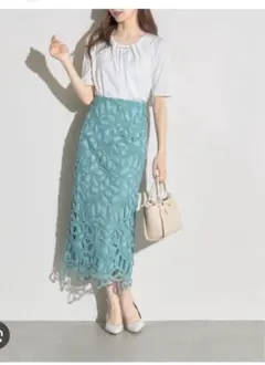 新品トッコクローゼット　リボンレースタイトスカート