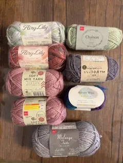 毛糸まとめ　ダイソー AiryLily ソフトミックス シェノン オーロラウール