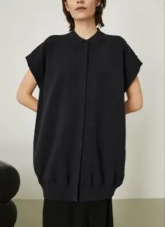 RIM.ARK Oversize Knit Collar Tops navyのサムネイル