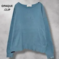 【オペークドットクリップ】長袖ニット（M）ブルー系/セーター/ゆるダボ/青