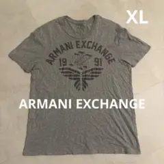 《訳あり美品》Armani Exchange グレー Tシャツ　ロゴ　1991