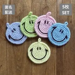 アクリルたわし エコたわし コースター にこちゃん スマイル - メルカリ