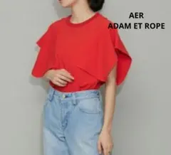 ADAM ET ROPE　半袖カットソー　フリー　レッド　赤のサムネイル