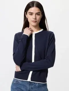 ユニクロ UVカットクルーネックカーディガン/ウォッシャブル UNIQLO
