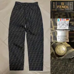 vintage FENDI フェンディ ズッカ柄ジャガードパンツヴィンテージ42