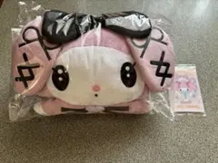 【サンリオ】　マイメロディ　真夜中のメロクロぬいぐるみリュック　カード