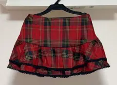 ꒰*♡様 赤チェック柄　ミニスカート　y2k 地雷系　ロック