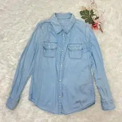 AZUL BY MOUSSY マウジー (M) デニムシャツ 綿100% 長袖