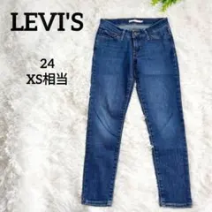 リーバイス 711スキニー デニムパンツ XS 青 ジーンズ ローライズ Rタブ