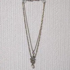 ayala bar 2連ネックレス パールとビーズ装飾