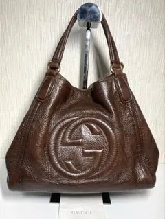 GUCCI グッチ　ソーホー　インターロッキング　レザー　ハンドバック　訳あり