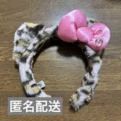 【匿名配送】usj ユニバ ヒョウ柄キティカチューシャピンク