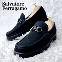 【美品✨】Ferragamo ガンチーニ 厚底 ローファー スエードのサムネイル