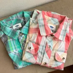 キッズ4T♡オールドネイビー♡チェックシャツ♡２枚セット