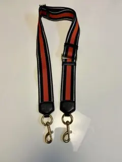MARC JACOBS ショルダーバッグストラップ ブラック/オレンジ
