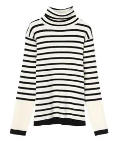 【最終値下げ】ストライプ タートルネック ニット 長袖