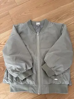 petit mainグレー フリル付き キッズジャケット