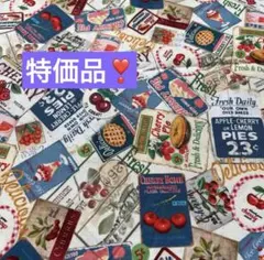 特価品❣️USAコットン生地タイムレストレジャー　チェリーラベル