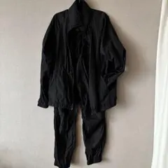 RESTORATION ブラック ナイロンジャケット上下セット L