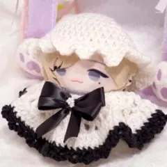 ぬい服 10cm バケハ ケープ セット にじぱぺっと リボン ビジュー レース